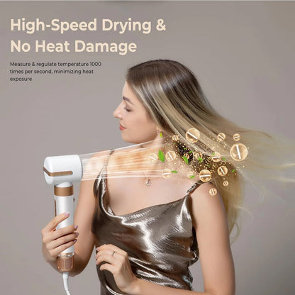 7 in 1 Hair Dryer Brush,  Powerful Blow Dryer Brush with Auto- Wrap Curler, Detachable Fast Drying, Volumizing, Curling, Straightening, Ionic Hair Dryer with Diffuser, Hair Styling Tools